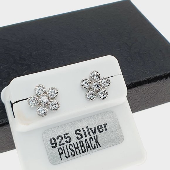 "925 sterling silver luxury CZ earrings for women/girls, Best for RJUS2232 - Picture 2 of 11